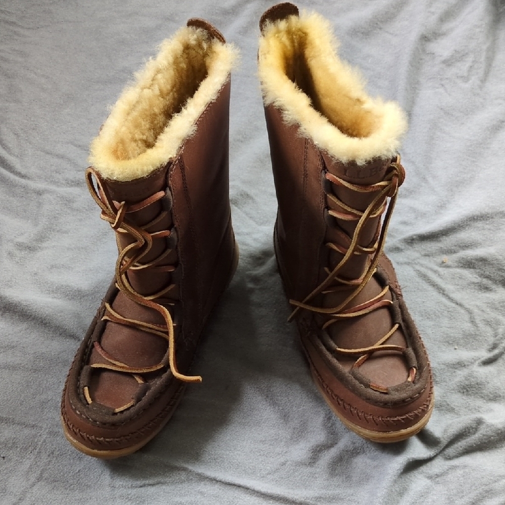 LL Bean Shearling Lodge Boots Size 7